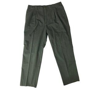 Savane Women's Pleated Front Pants Business Casual No Size Tag Green
